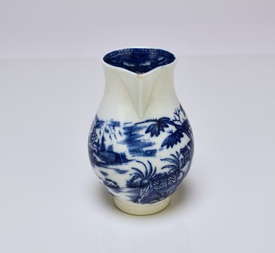 Lot 158 - Caughley 'Fence and House' sparrow beak jug, circa 1784-90