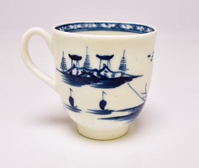 Lot 159 - Caughley 'Rock Strata Island' coffee cup, circa 1780-85