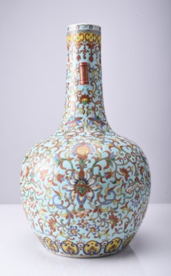 Lot 68 - A Chinese famille rose vase, tianqiuping, 19th century