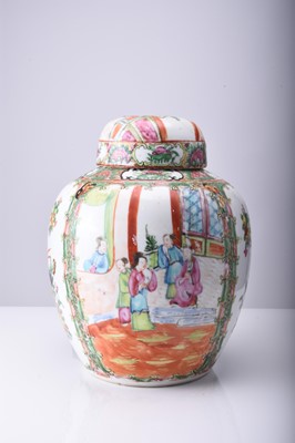 Lot 81 - Chinese Canton famille rose ginger jar and cover