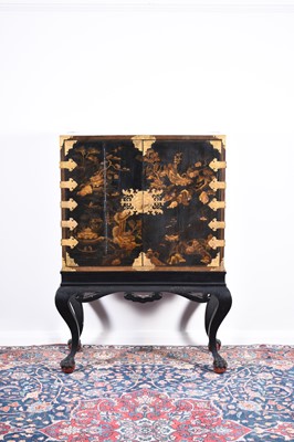 Lot 287 - A Japanese lacquer cabinet on later stand, Meiji era