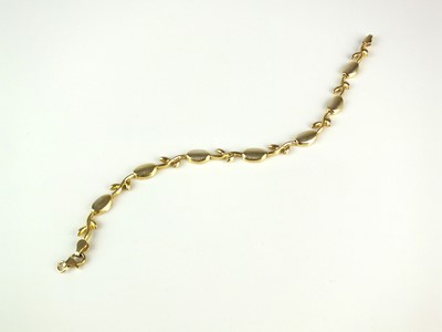 Lot 277 - A yellow metal decorative link bracelet