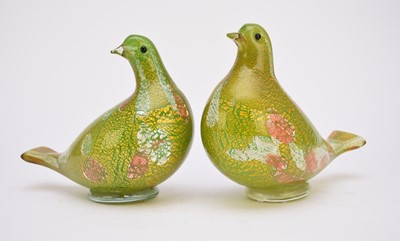 Lot 237 - Aldo Nason, Murano - A pair of Doves, Yokohama Series