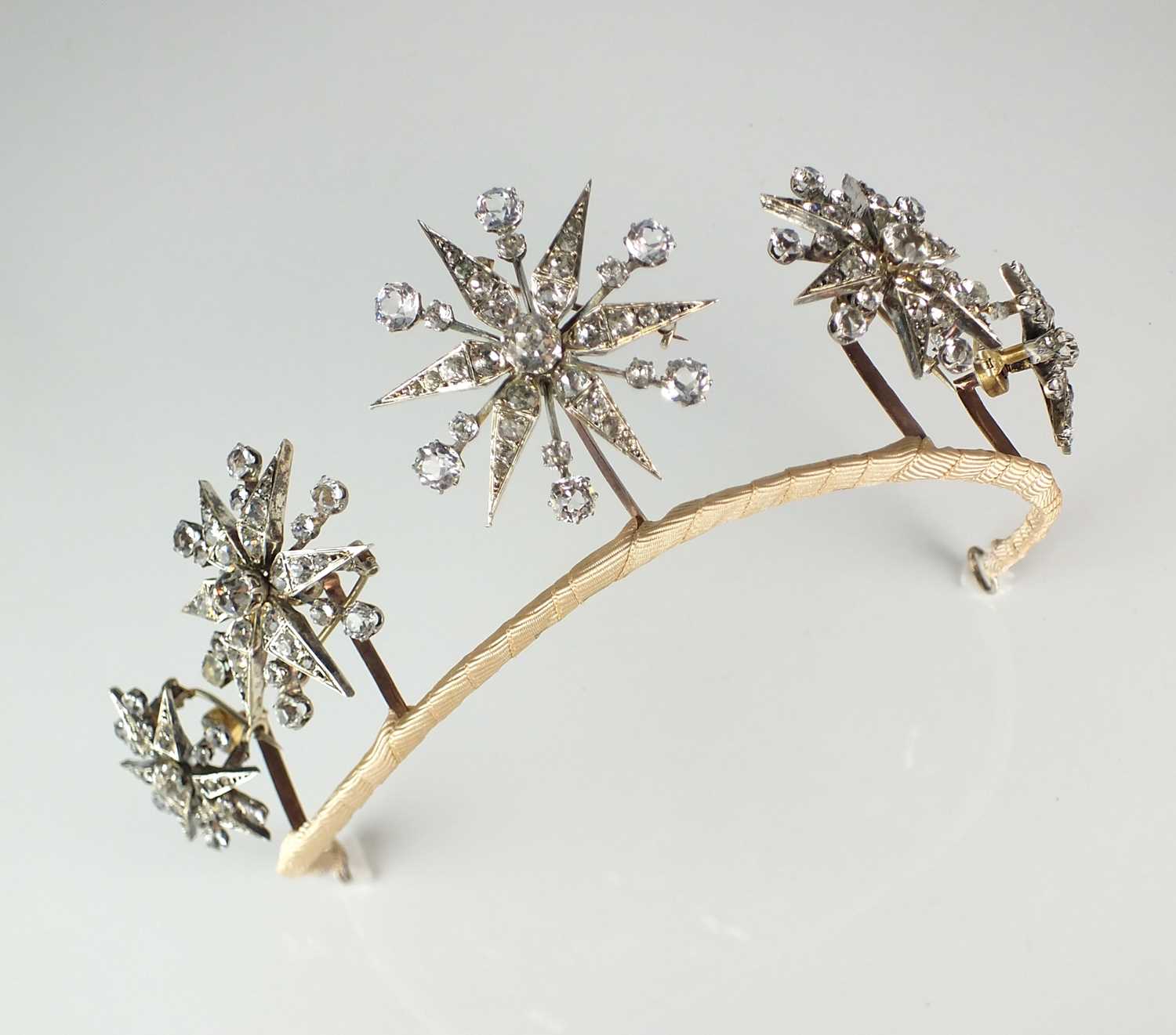 Lot 98 - A late 19th century paste tiara