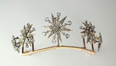 Lot 98 - A late 19th century paste tiara