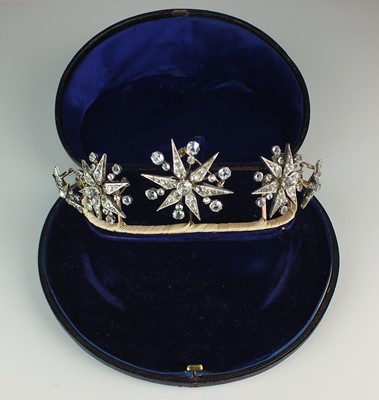 Lot 98 - A late 19th century paste tiara