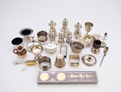 Lot 66 - A small collection of silver wares