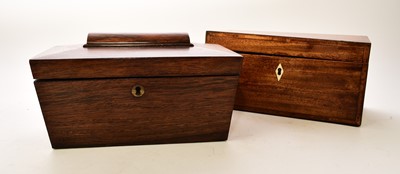 Lot 559 - Two 19th century mahogany tea caddies