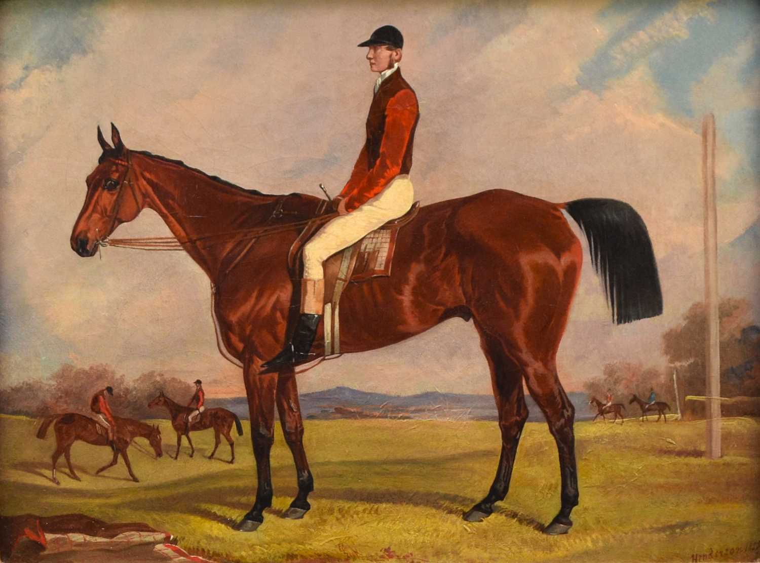 Lot 332 - Fred Henderson (act.1852-1860) Bay Racehorse with Jockey