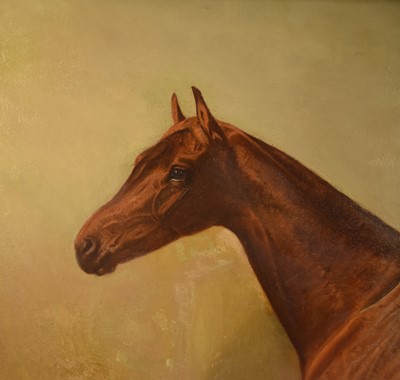 Lot 95 - Arthur Louis Townshend (act. 1880-1912) Tristan (1878-1897), Racehorse Portrait in a Loosebox
