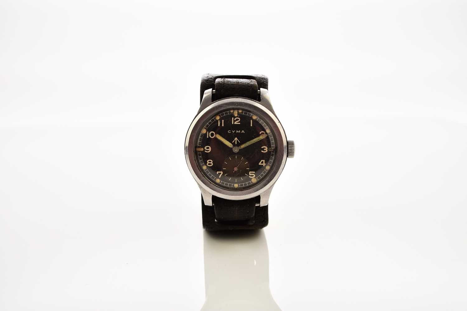 Lot 404 - Cyma: A stainless steel manual wind British Military issue watch