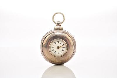 Lot 367 - Edward Poulson, Newtown: A silver pair case verge watch