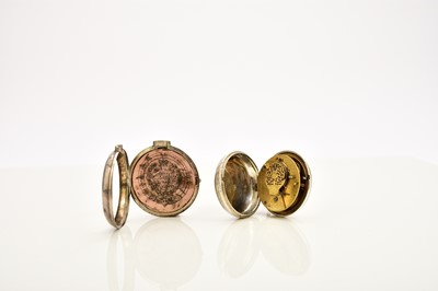 Lot 367 - Edward Poulson, Newtown: A silver pair case verge watch
