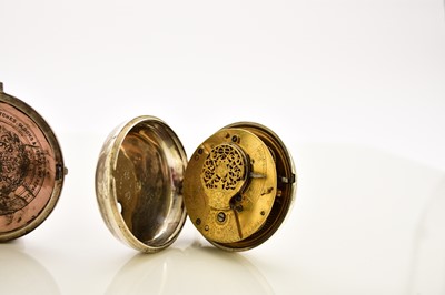 Lot 367 - Edward Poulson, Newtown: A silver pair case verge watch