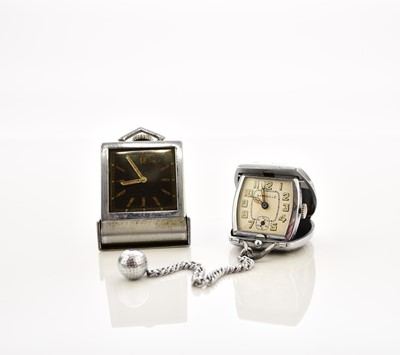 Lot 370 - Two Art Deco travel watches