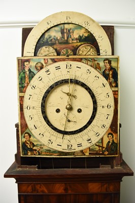 Lot 214 - An unusual George III mahogany tidal dial longcase clock by Thomas Gilmour