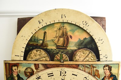 Lot 214 - An unusual George III mahogany tidal dial longcase clock by Thomas Gilmour