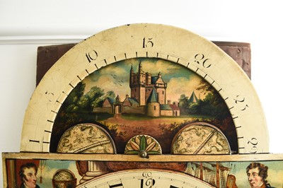 Lot 214 - An unusual George III mahogany tidal dial longcase clock by Thomas Gilmour