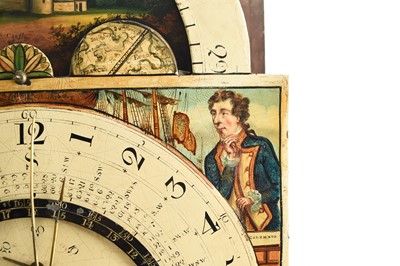 Lot 214 - An unusual George III mahogany tidal dial longcase clock by Thomas Gilmour