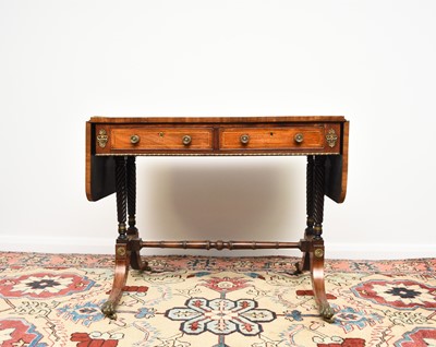 Lot 187 - A Regency brass inlaid rosewood sofa table