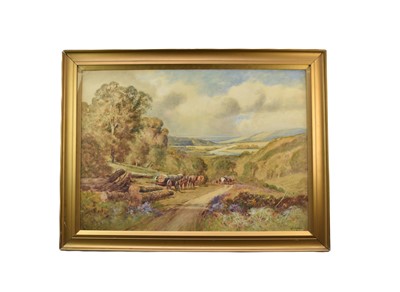 Lot 390 - Henry John Kinnaird (1861-1929) Pair of Logging Scenes