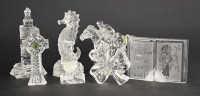 Lot 308 - Waterford Crystal models including a jockey with horse