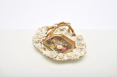Lot 136 - Rockingham porcelain basket, circa 1835