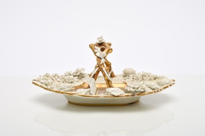 Lot 136 - Rockingham porcelain basket, circa 1835