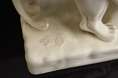 Lot 137 - Minton parian figure of Una and the Lion