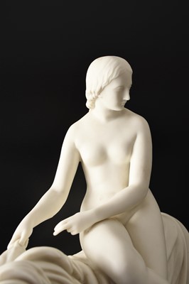 Lot 137 - Minton parian figure of Una and the Lion