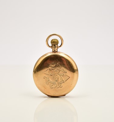 Lot 388 - Rolex: A 9ct gold half hunter pocket watch