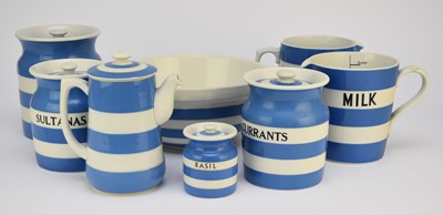 Lot 120 - Large quantity of T.G. Green blue and white Cornishware