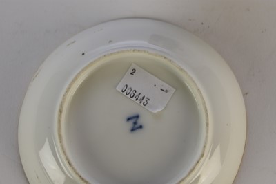 Lot 275 - A scarce Zürich porcelain coffee cup and saucer, 18th century