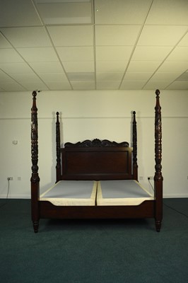 Lot 205 - Ralph Lauren: A mahogany finish four-poster bed, late 20th century