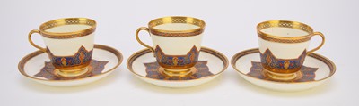 Lot 66 - A Davenport bone china Persian-inspired part coffee set, circa 1875