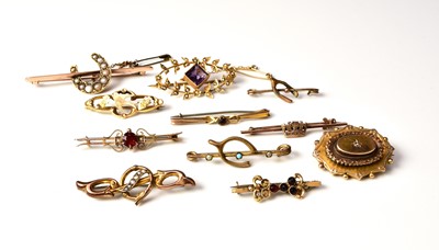 Lot 286 - A collection of eleven brooches