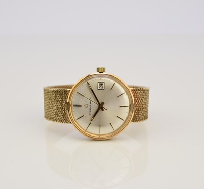Lot 407 - Eterna: A gentleman's 9ct gold Eterna Matic bracelet dress watch