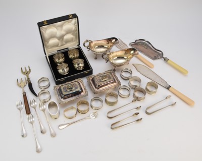 Lot 26 - A collection of silver and plated wares