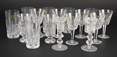 Lot 312 - Waterford Crystal 'Glenmore' and 'Lismore' glasses together with other Waterford