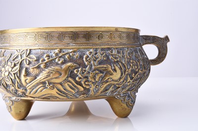 Lot 89 - A Chinese bronze censer, Xuande seal mark but 19th century