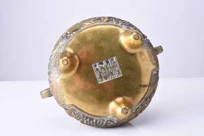 Lot 89 - A Chinese bronze censer, Xuande seal mark but 19th century