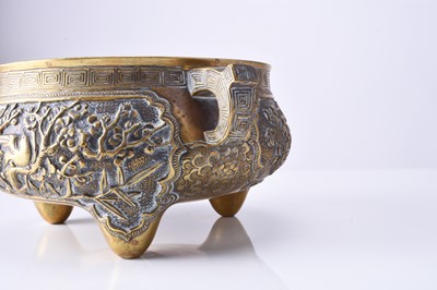 Lot 89 - A Chinese bronze censer, Xuande seal mark but 19th century