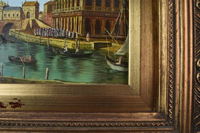 Lot 326 - Johnny Gaston (b.1955) A Pair of Venetian Canal Scenes