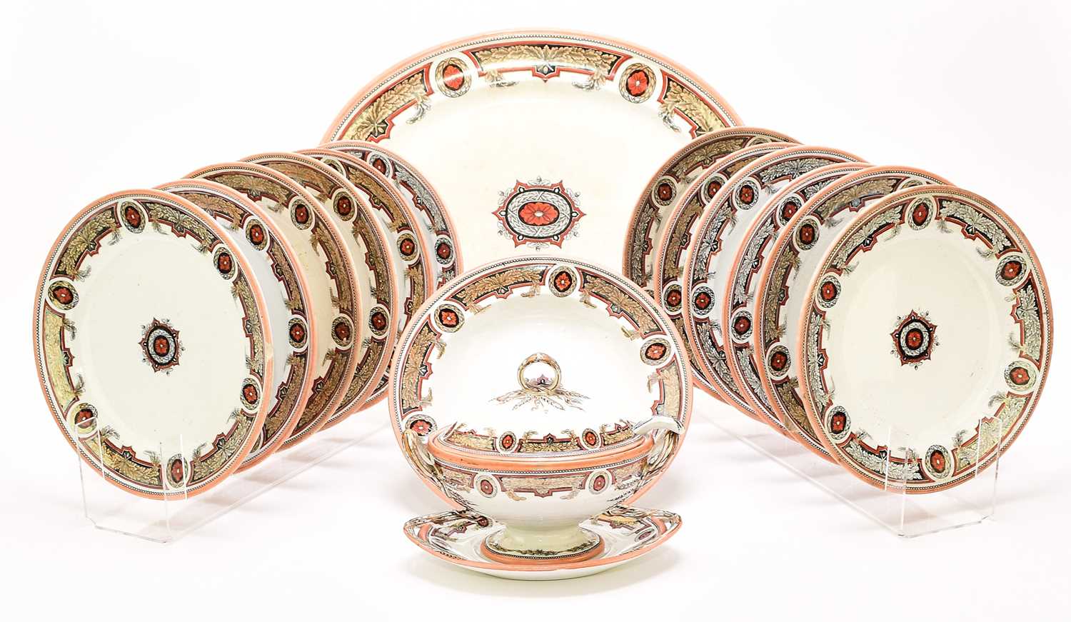 Lot 28 - John Dimmock & Co. Victorian dinner service