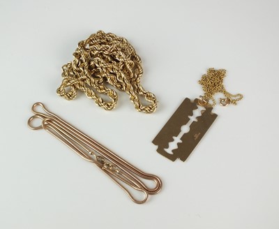 Lot 138 - Thee gold chains