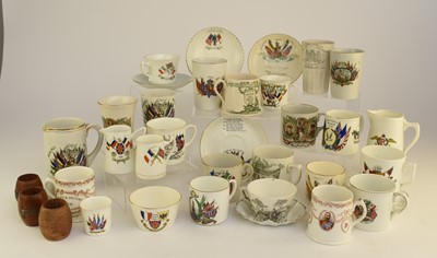 Lot 62 - Large and varied collection of WW1 commemorative china