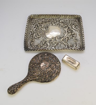 Lot 20 - An Edwardian silver dressing table tray