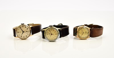 Lot 411 - Smiths, Timor and Olma: Three gentleman's wristwatches