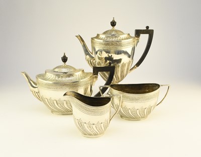 Lot 4 - A Victorian four piece silver tea and coffee service