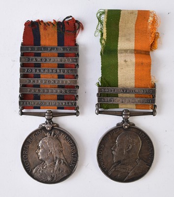 Lot 99 - Boer War medal pair to Pte. W. Humphreys, 14th (King's) Hussars with other items